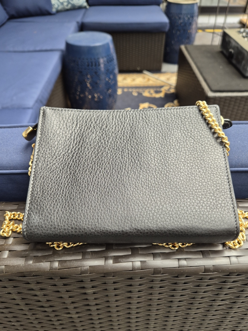 Coach Black Leather Crossbody with Gold Hardware - Picture 2 of 5